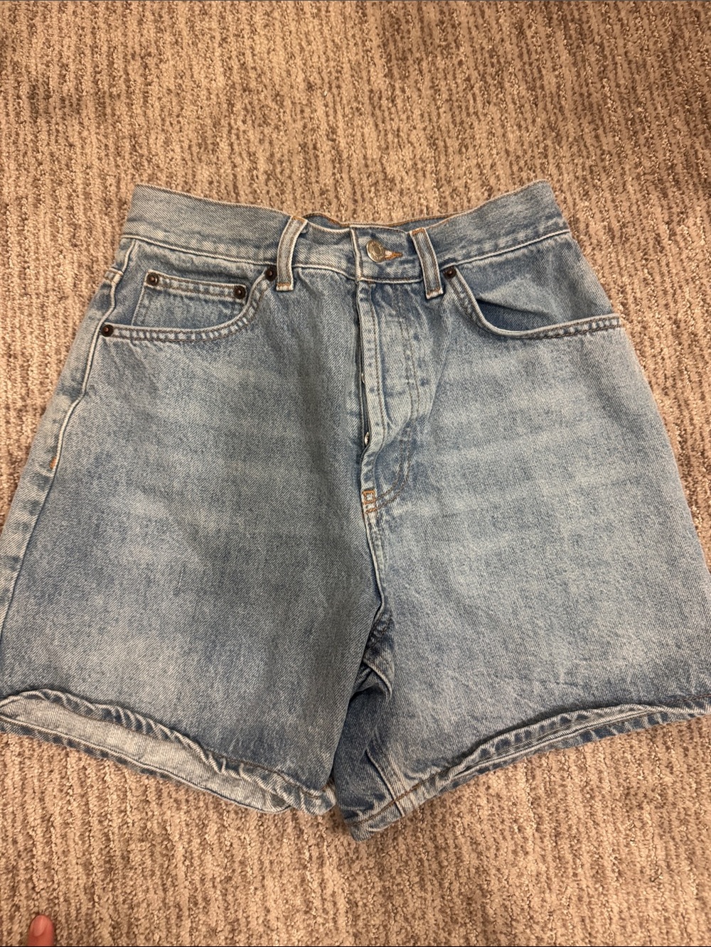 Topshop Light Blue Denim Shorts